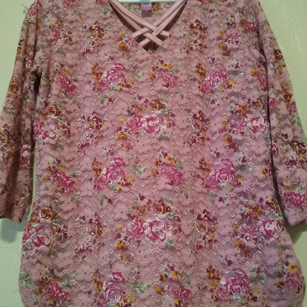 Beautiful women's floral top with embellishments